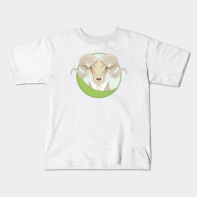 Aries Zodiac Sign Kids T-Shirt by Marija154